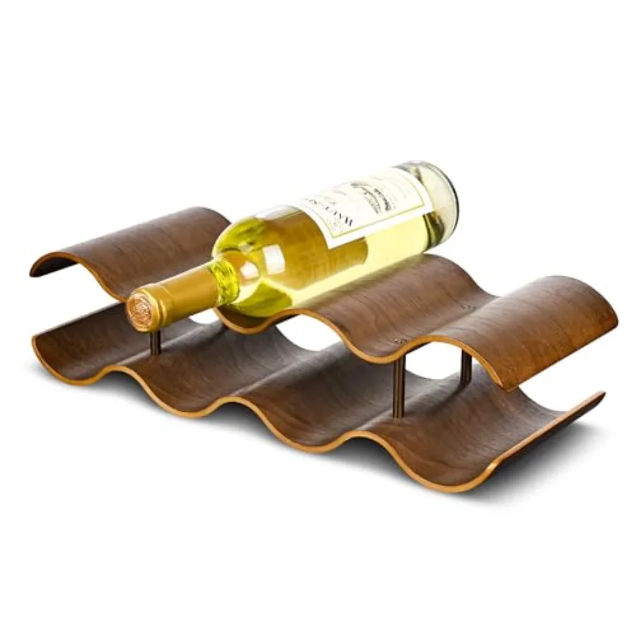 Countertop Wine Rack - 7 Bottle Freestanding Wine Bottle Holder Stand - 2 Tier Wooden Wine Storage Rack - Wavy Wine Organizer f
Countertop Wine Rack - 7 Bottle Freestanding Wine Bottle Holder Stand - 2 Tier Wooden Wine Storage Rack - Wavy Wine Organizer f