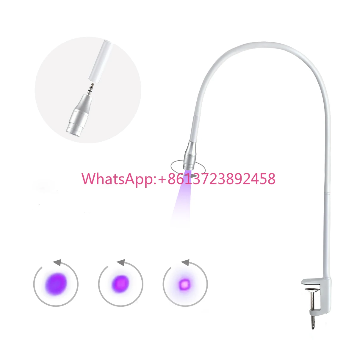 5W Professional Beauty Tool Replaceable Head UV LED Clamp Lash Nail Lamp Light for Eyelash Extension with Adjustable Lightspot
5W Professional Beauty Tool Replaceable Head UV LED Clamp Lash Nail Lamp Light for Eyelash Extension with Adjustable Lightspot