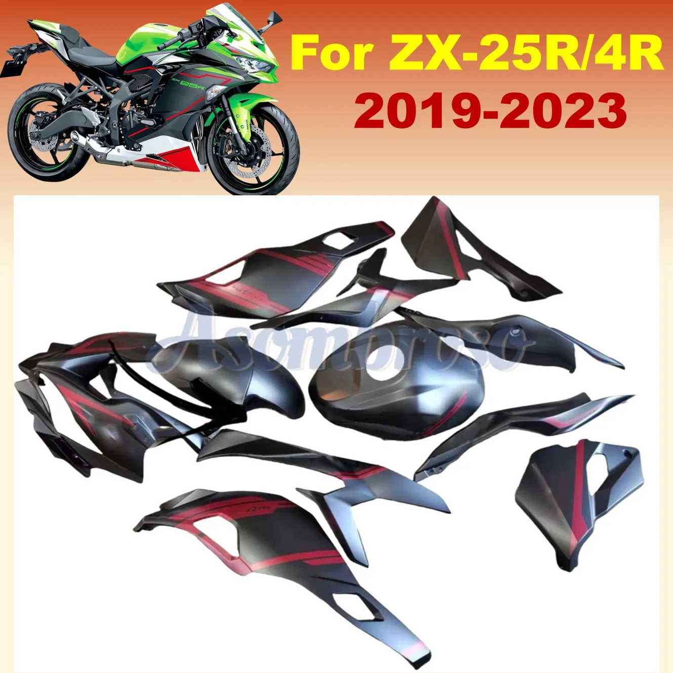 Motorcycle Fairing Kit Fit For Kawasaki Ninja ZX25R Ninja ZX-25R 2019 2020 2022 2023 2024 ZX4R Matte Black Fairings
Motorcycle Fairing Kit Fit For Kawasaki Ninja ZX25R Ninja ZX-25R 2019 2020 2022 2023 2024 ZX4R Matte Black Fairings