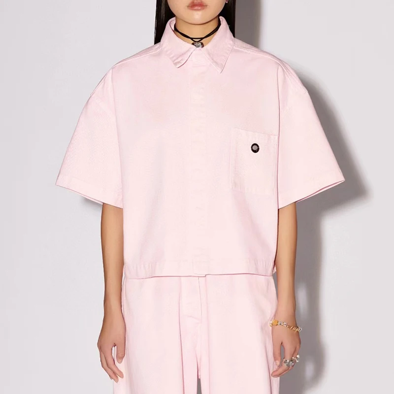 Copy Color Jacket Short Shirt,Casual Fashion,High Quality Ladies Short Sleeve Tops,Versatile,Y2K,Summer,New,2024
Copy Color Jacket Short Shirt,Casual Fashion,High Quality Ladies Short Sleeve Tops,Versatile,Y2K,Summer,New,2024