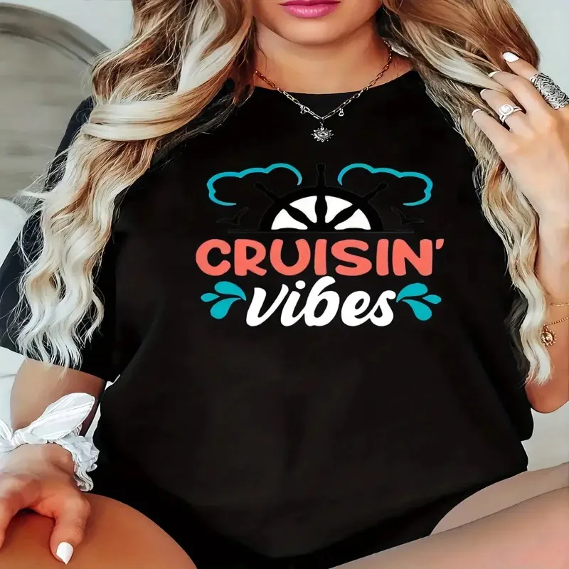 Cruisin Vibes Women Plus Size Graphic T Shirt Bold Orange Teal Print with Clouds Leaves, Relaxed Fit Short Sleeve Crew
Cruisin Vibes Women Plus Size Graphic T Shirt Bold Orange Teal Print with Clouds Leaves, Relaxed Fit Short Sleeve Crew