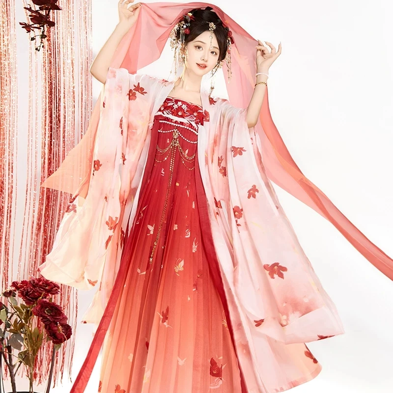 Chic Vintage Hanfu Women Chinese Traditional Stage Dance Dress Lady Fairy Cosplay Costume Hanfu Set Red Elegant Princess Outfits
Chic Vintage Hanfu Women Chinese Traditional Stage Dance Dress Lady Fairy Cosplay Costume Hanfu Set Red Elegant Princess Outfits