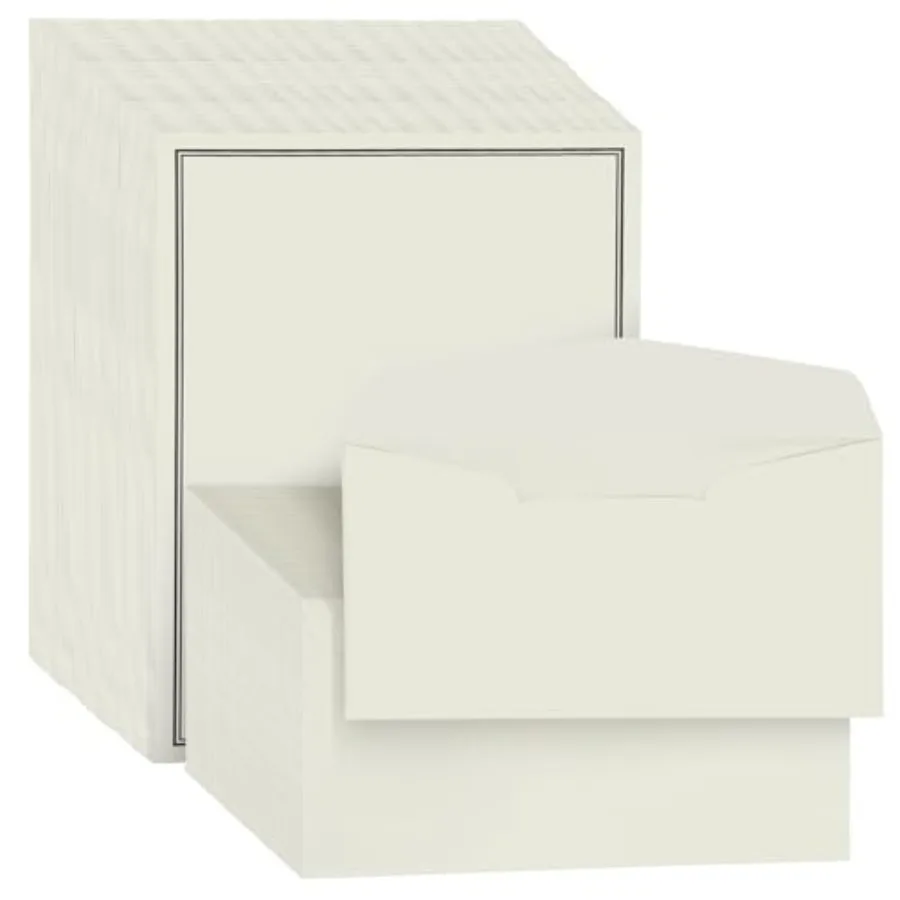 72 Pieces Stationery Set with Envelopes 48 Paper Sheets + 24 Envelopes for Letter Writing, Black Border Design Stationery Paper
72 Pieces Stationery Set with Envelopes 48 Paper Sheets + 24 Envelopes for Letter Writing, Black Border Design Stationery Paper