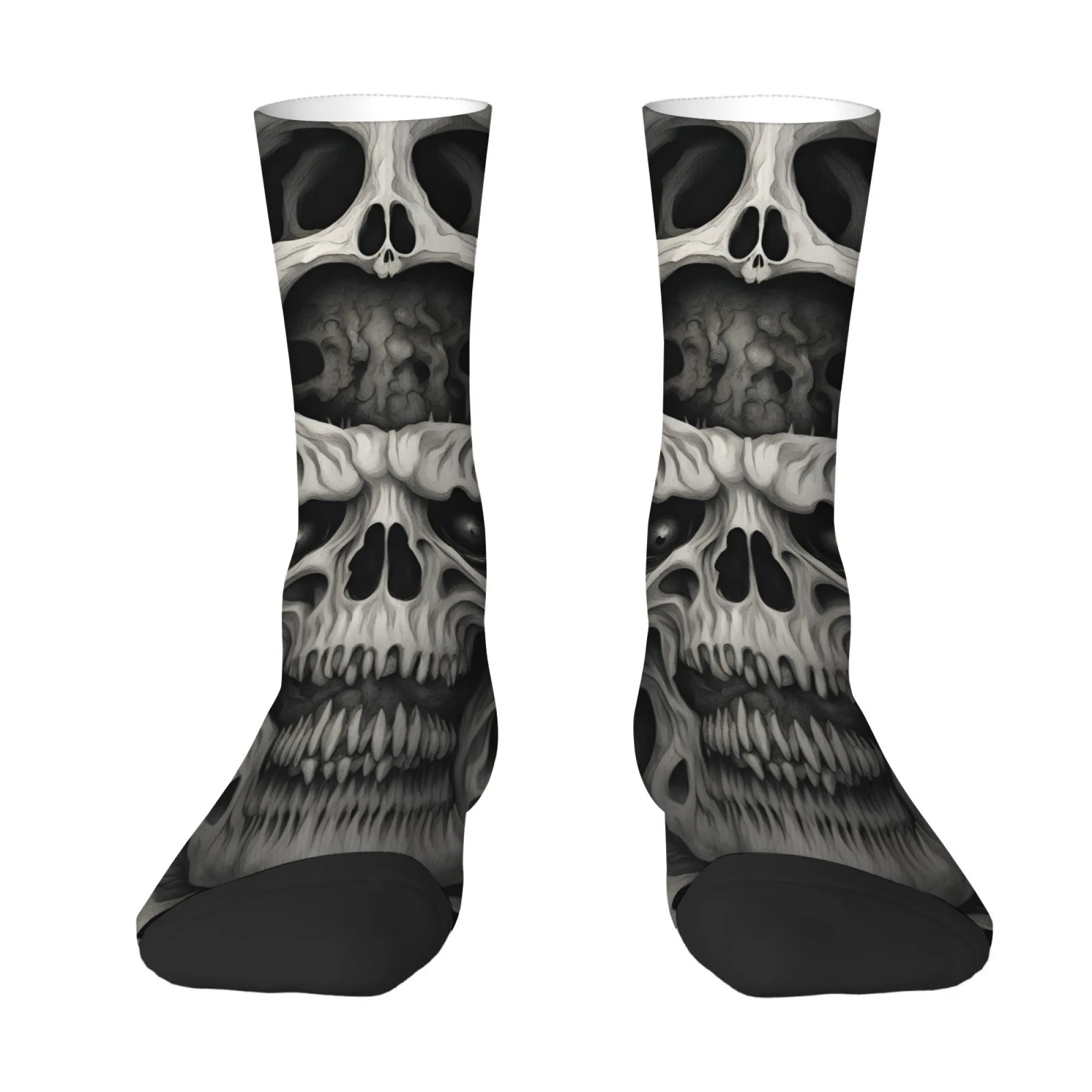 Gothic Black and White Skull Print Men's Socks Breathable Durable Soft Socks Retro Hip-hop Harajuku Style Sports Cycling Socks
Gothic Black and White Skull Print Men's Socks Breathable Durable Soft Socks Retro Hip-hop Harajuku Style Sports Cycling Socks