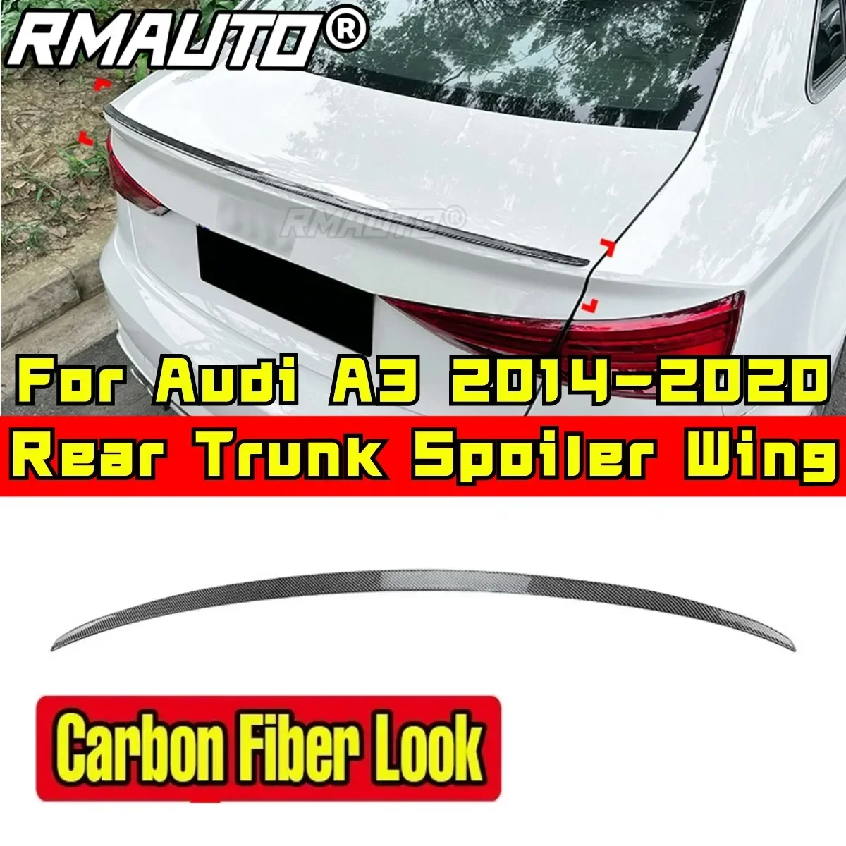 For Audi A3 S3 8V Sedan 2014-2020 Rear Spoiler Wing Body Kit Car Rear Trunk Spoiler Car Accessories Rear Trunk Wing Body Kit
For Audi A3 S3 8V Sedan 2014-2020 Rear Spoiler Wing Body Kit Car Rear Trunk Spoiler Car Accessories Rear Trunk Wing Body Kit
