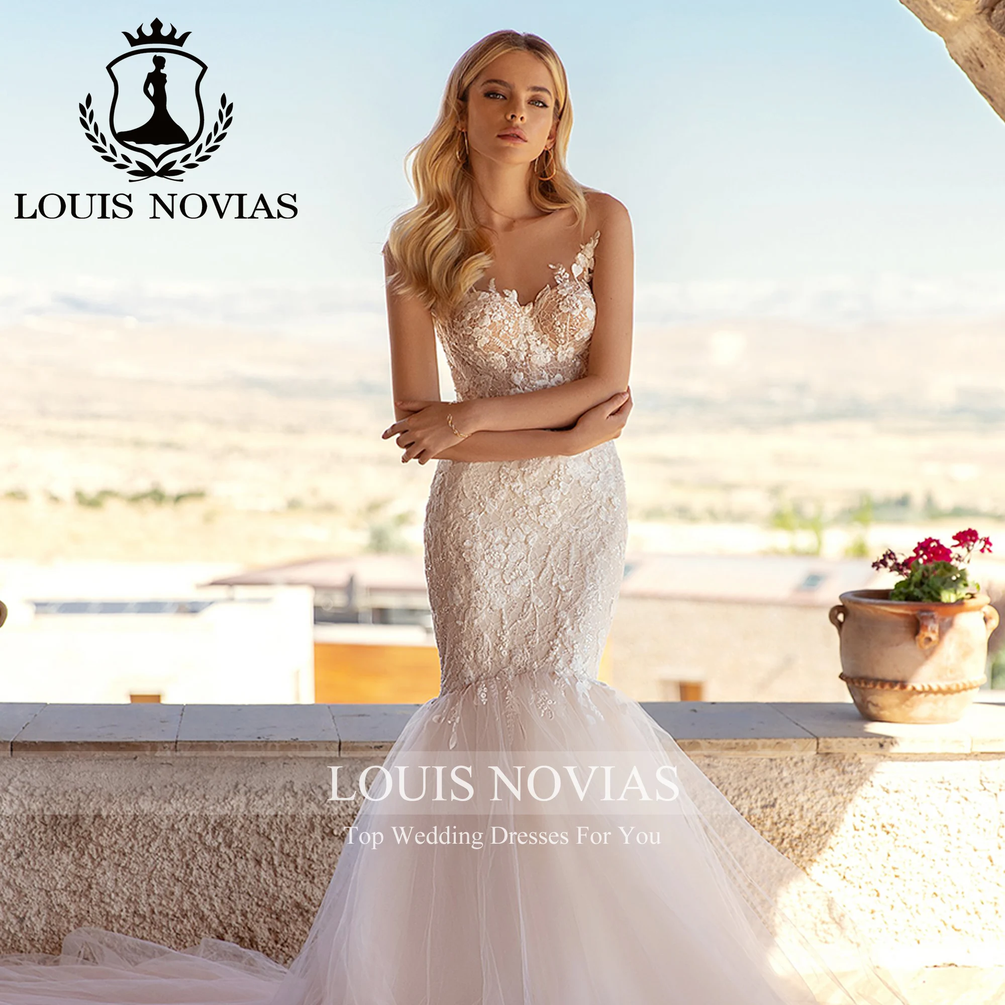 LOUIS NOVIAS Mermaid Wedding Dress Sweetheart Appliques Button Lace Customized Size Wedding Gown Trumpet Style Vestidos De Novia
LOUIS NOVIAS Mermaid Wedding Dress Sweetheart Appliques Button Lace Customized Size Wedding Gown Trumpet Style Vestidos De Novia
