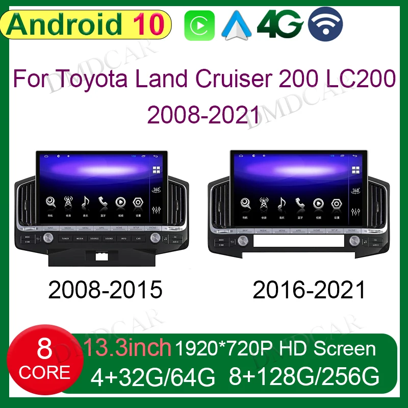 Android 10 13.3" Car GPS Navigation Multimedia Player Anti-Glare Screen Radio For TOYOTA Land Crusier 200 LC200 2007- 2020 DSP
Android 10 13.3" Car GPS Navigation Multimedia Player Anti-Glare Screen Radio For TOYOTA Land Crusier 200 LC200 2007- 2020 DSP
