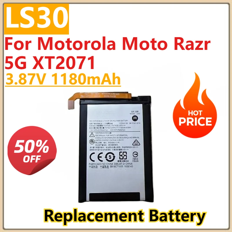 Высококачественный новый аккумулятор LS40 LS30 3,87 В 1453 мАч 1180 мАч для Motorola Moto Razr 5G XT2071
Высококачественный новый аккумулятор LS40 LS30 3,87 В 1453 мАч 1180 мАч для Motorola Moto Razr 5G XT2071
