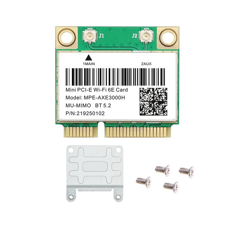 ATP-WiFi 6E AXE3000H Mini PCI E Wifi Card Bluetooth 5.2 AX210 Network Card 802.11AX/AC Wireless Adapter
ATP-WiFi 6E AXE3000H Mini PCI E Wifi Card Bluetooth 5.2 AX210 Network Card 802.11AX/AC Wireless Adapter
