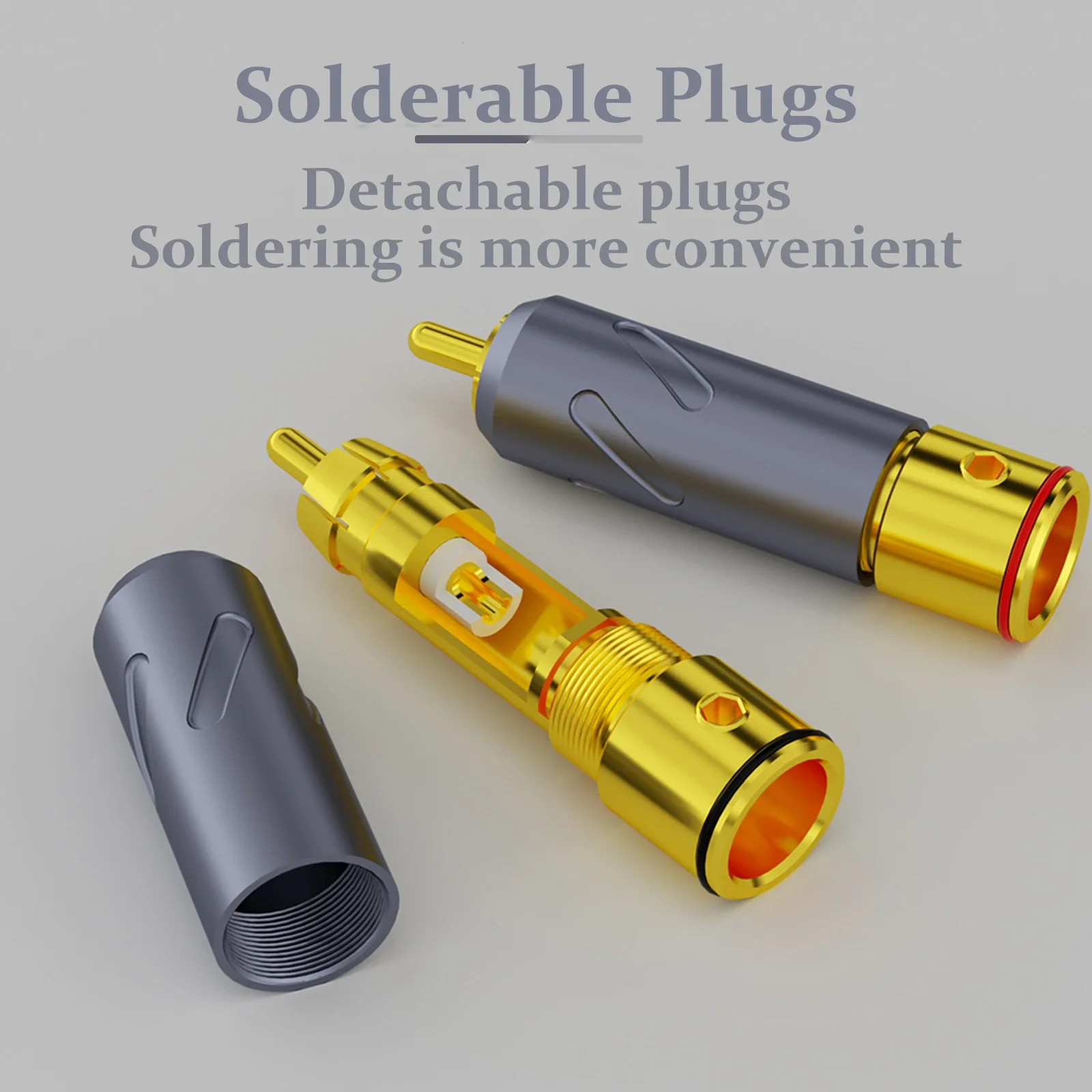 Monosaudio Pure Copper RCA Connector Gold/Rhodium Plated RCA Plug RCA Connector Speaker Terminal For Audio Speaker Signal Cable
Monosaudio Pure Copper RCA Connector Gold/Rhodium Plated RCA Plug RCA Connector Speaker Terminal For Audio Speaker Signal Cable