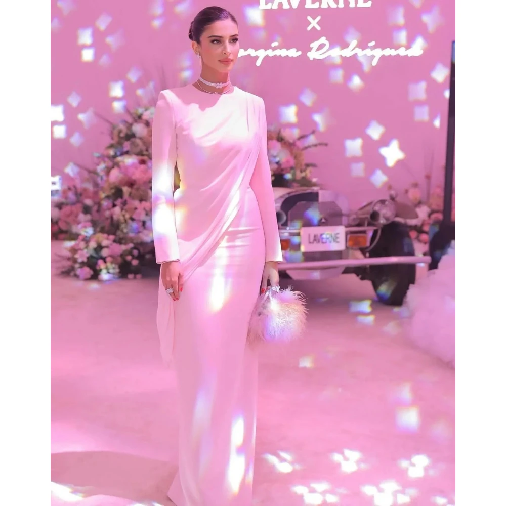 Розовое вечернее платье с круглым вырезом и длинными рукавами Вечерние платья для выпускного вечера длиной до пола Прямые вечерние платья Vestidos De Novia по индивидуальному заказу
Розовое вечернее платье с круглым вырезом и длинными рукавами Вечерние платья для выпускного вечера длиной до пола Прямые вечерние платья Vestidos De Novia по индивидуальному заказу