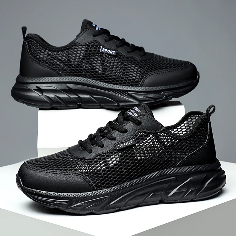 Black Running Work Shoes Men's Summer Mesh Breathable Hollow out Casual Shoes Soft Bottom Sporty Lightweight Shoes
Black Running Work Shoes Men's Summer Mesh Breathable Hollow out Casual Shoes Soft Bottom Sporty Lightweight Shoes