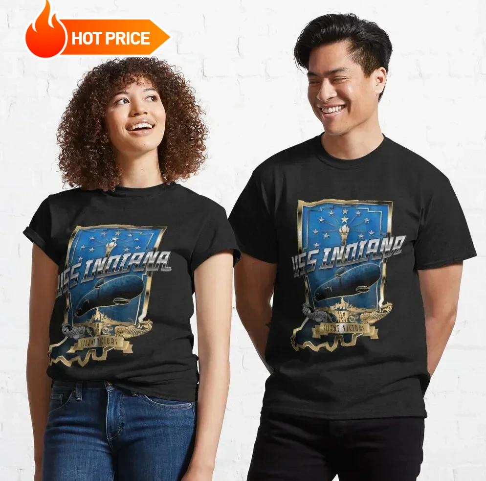 Футболка с изображением аттакующей подводной лодки USS SSN-789 Indiana класса Virginia, новая футболка из 100% хлопка с короткими рукавами и круглым вырезом, повседневная мужская футболка
Футболка с изображением аттакующей подводной лодки USS SSN-789 Indiana класса Virginia, новая футболка из 100% хлопка с короткими рукавами и круглым вырезом, повседневная мужская футболка