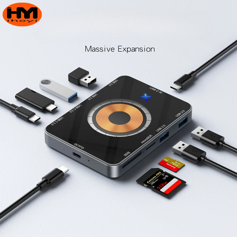 ihoyi Expansion Dock Typec Expansion Dock 15W Wireless Fast Charging Hub 3.0 ten in one Dual Head Computer USB Splitter
ihoyi Expansion Dock Typec Expansion Dock 15W Wireless Fast Charging Hub 3.0 ten in one Dual Head Computer USB Splitter