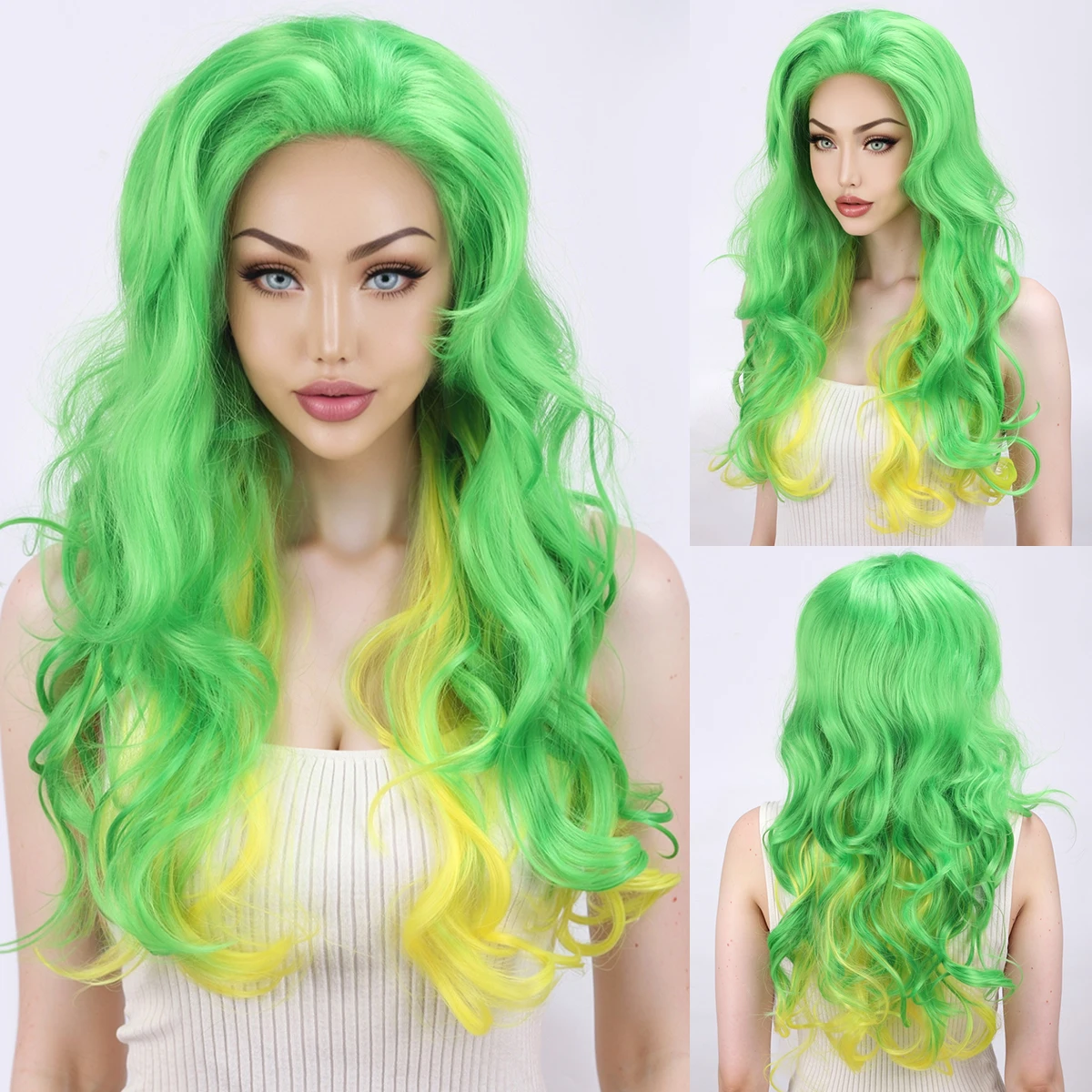 Long curly hair realistic natural large wave synthetic fiber wig
Long curly hair realistic natural large wave synthetic fiber wig