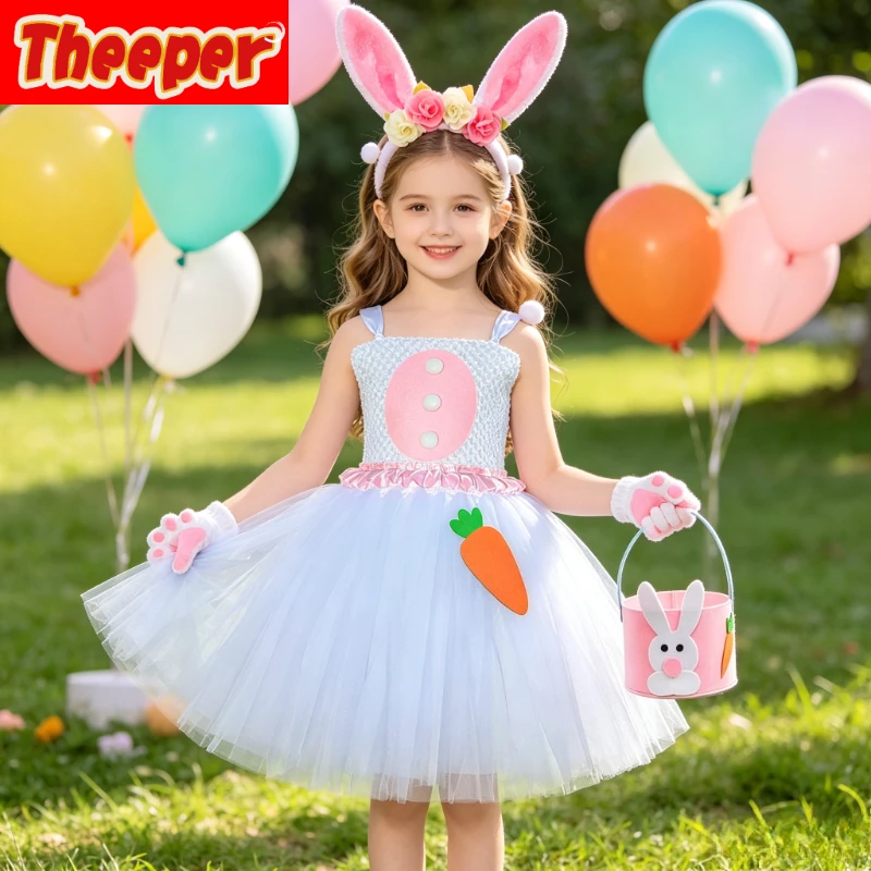 Holiday Exclusive Rabbit Tutu Dress Decorative Ear Headband Included Ballet Style Outfit for Easter Events and Stage Performance
Holiday Exclusive Rabbit Tutu Dress Decorative Ear Headband Included Ballet Style Outfit for Easter Events and Stage Performance