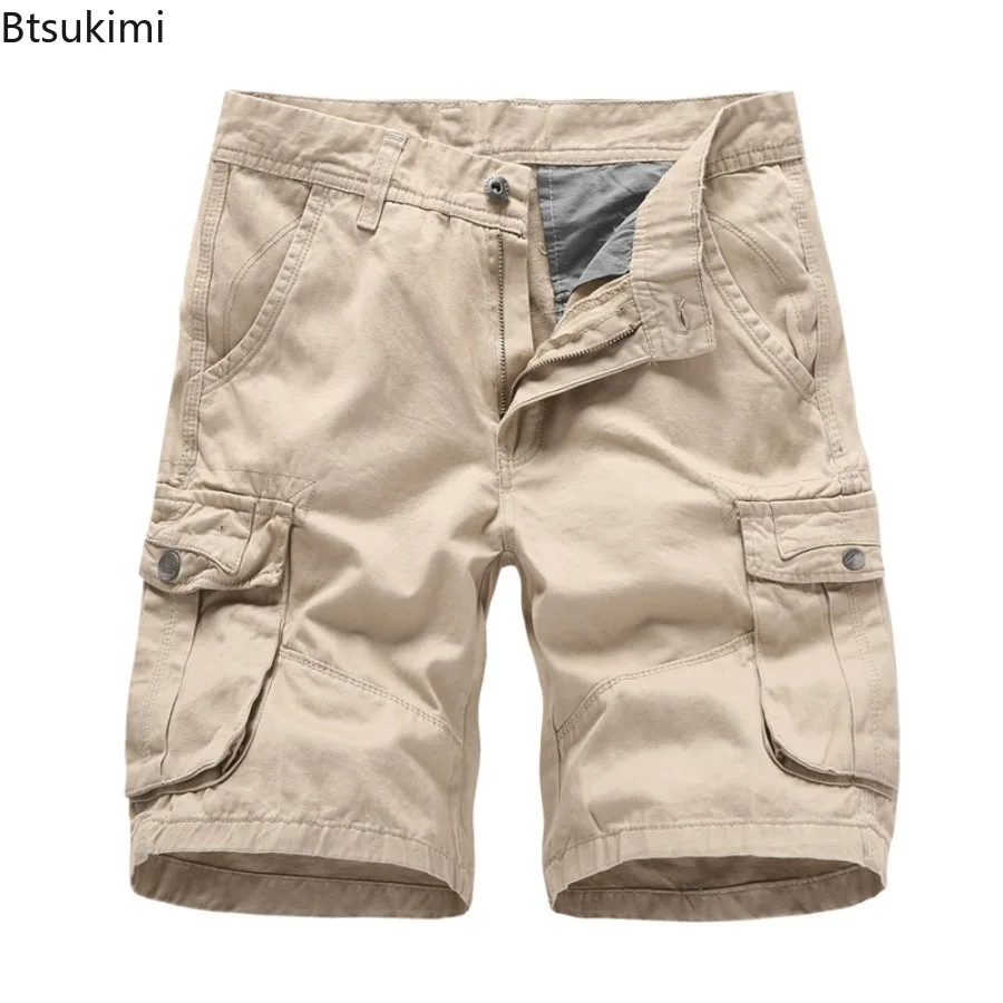 2025 Summer Men's Multi Pockets Cargo Shorts Comfortable 100% Cotton Straight Five Split Pants Male Outdoor Casual Sports Shorts
2025 Summer Men's Multi Pockets Cargo Shorts Comfortable 100% Cotton Straight Five Split Pants Male Outdoor Casual Sports Shorts
