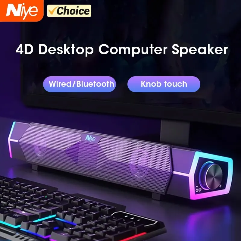 4D Computer Speakers Bluetooth 5.0 Wired Loudspeaker Surround Soundbar Speaker Stereo Subwoofer Sound Bar for Laptop Notebook PC
4D Computer Speakers Bluetooth 5.0 Wired Loudspeaker Surround Soundbar Speaker Stereo Subwoofer Sound Bar for Laptop Notebook PC