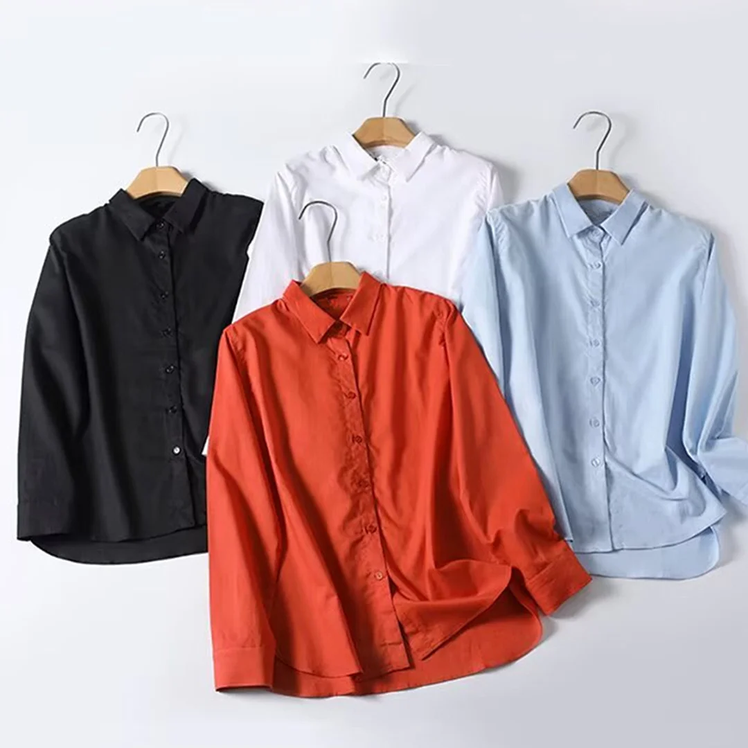 Maxdutti Minimalist 70%Cotton 30% Linen Shirt Nordic Lazy Casual Solid Color Basic Shirt Women's Blouses And Shirt Woman clothin
Maxdutti Minimalist 70%Cotton 30% Linen Shirt Nordic Lazy Casual Solid Color Basic Shirt Women's Blouses And Shirt Woman clothin