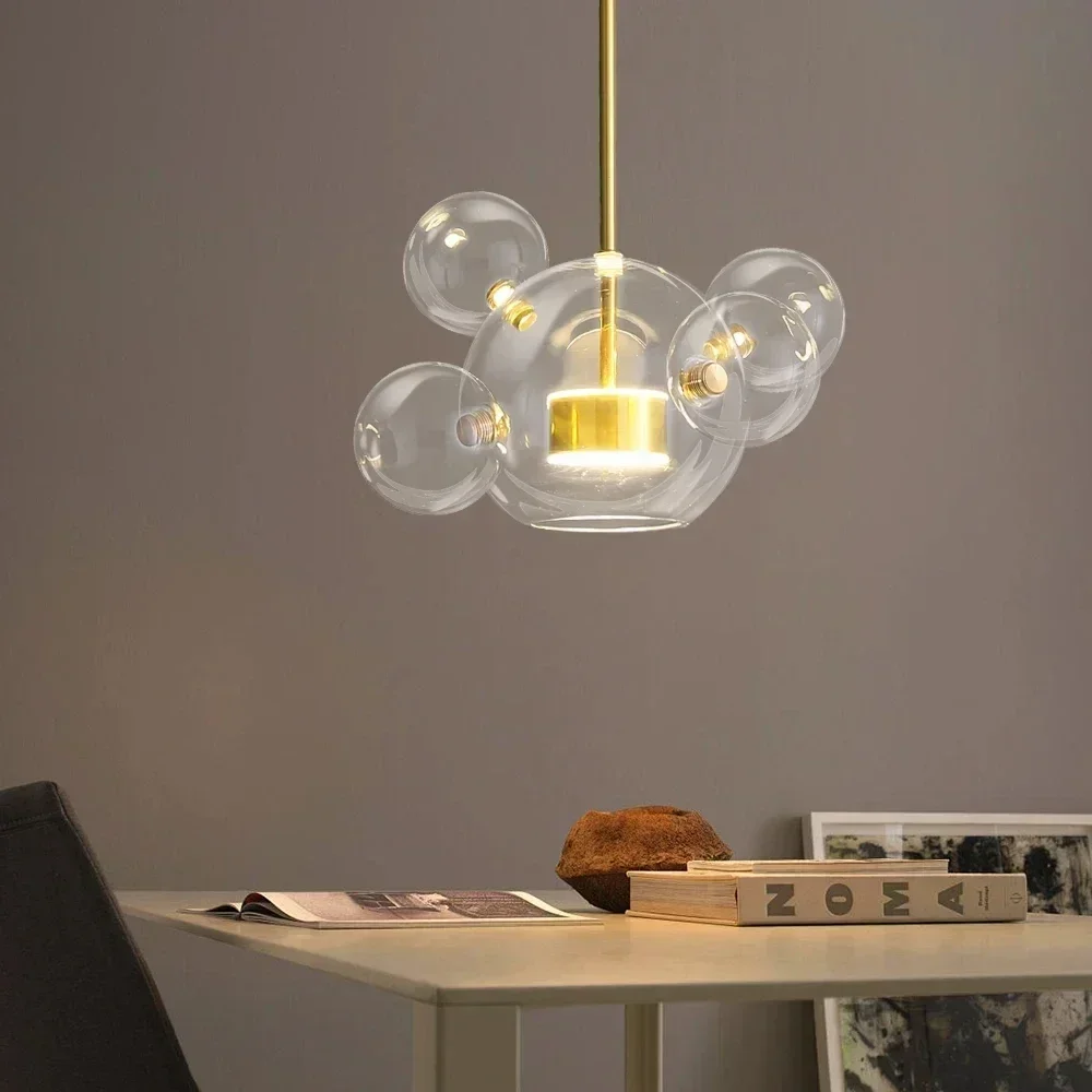 Modern Glass Bubble Chandeliers Customized Pendant Light for Living Dining Room Restaurant Ceiling Hanging Suspension Lamp
Modern Glass Bubble Chandeliers Customized Pendant Light for Living Dining Room Restaurant Ceiling Hanging Suspension Lamp