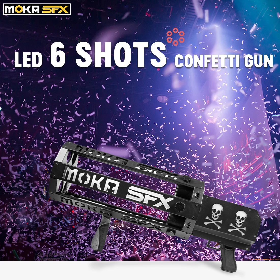 Светодиодный аппарат для конфетти MOKA SFX 6 выстрелов, электрическая свадьба, пушка для конфетти, пистолет для конфетти с аккумулятором, для вечерние ринки, ночного клуба
Светодиодный аппарат для конфетти MOKA SFX 6 выстрелов, электрическая свадьба, пушка для конфетти, пистолет для конфетти с аккумулятором, для вечерние ринки, ночного клуба