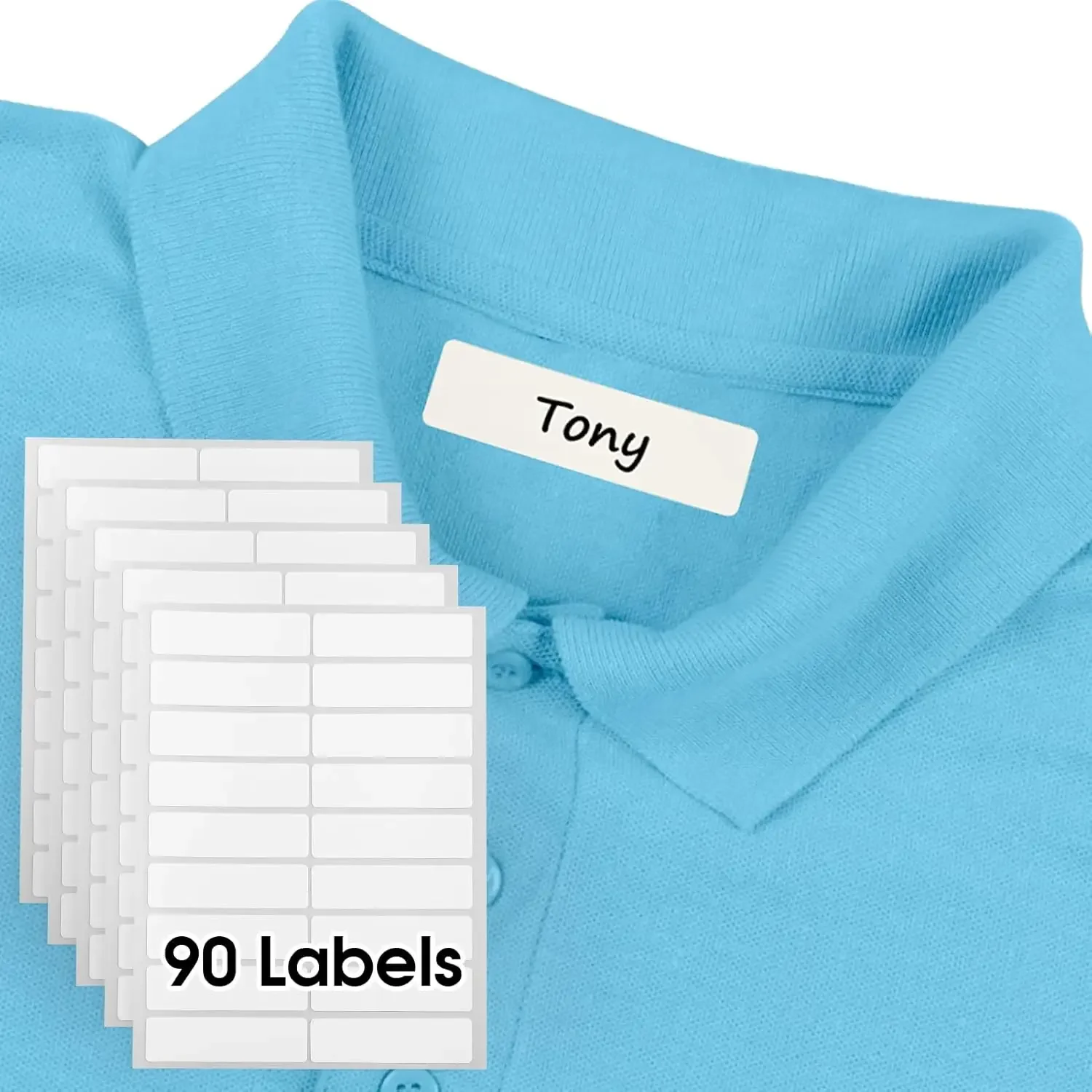 90 Pcs Self-Adhesive Fabric Labels, Waterproof Name Tags for Kids Clothing, Daycare, School, Nursing Care, No Ironing Needed
90 Pcs Self-Adhesive Fabric Labels, Waterproof Name Tags for Kids Clothing, Daycare, School, Nursing Care, No Ironing Needed