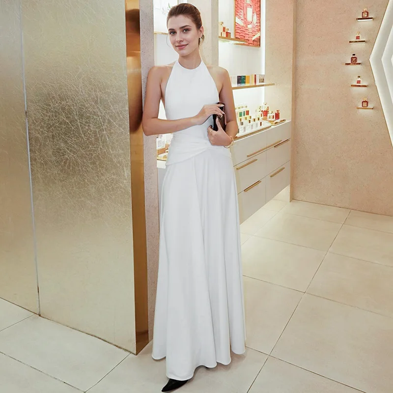 SanshengNew Women's Clothing European And American Style Fashionable Simple Layered Decoration white Sleeveless Suspender Dress
SanshengNew Women's Clothing European And American Style Fashionable Simple Layered Decoration white Sleeveless Suspender Dress