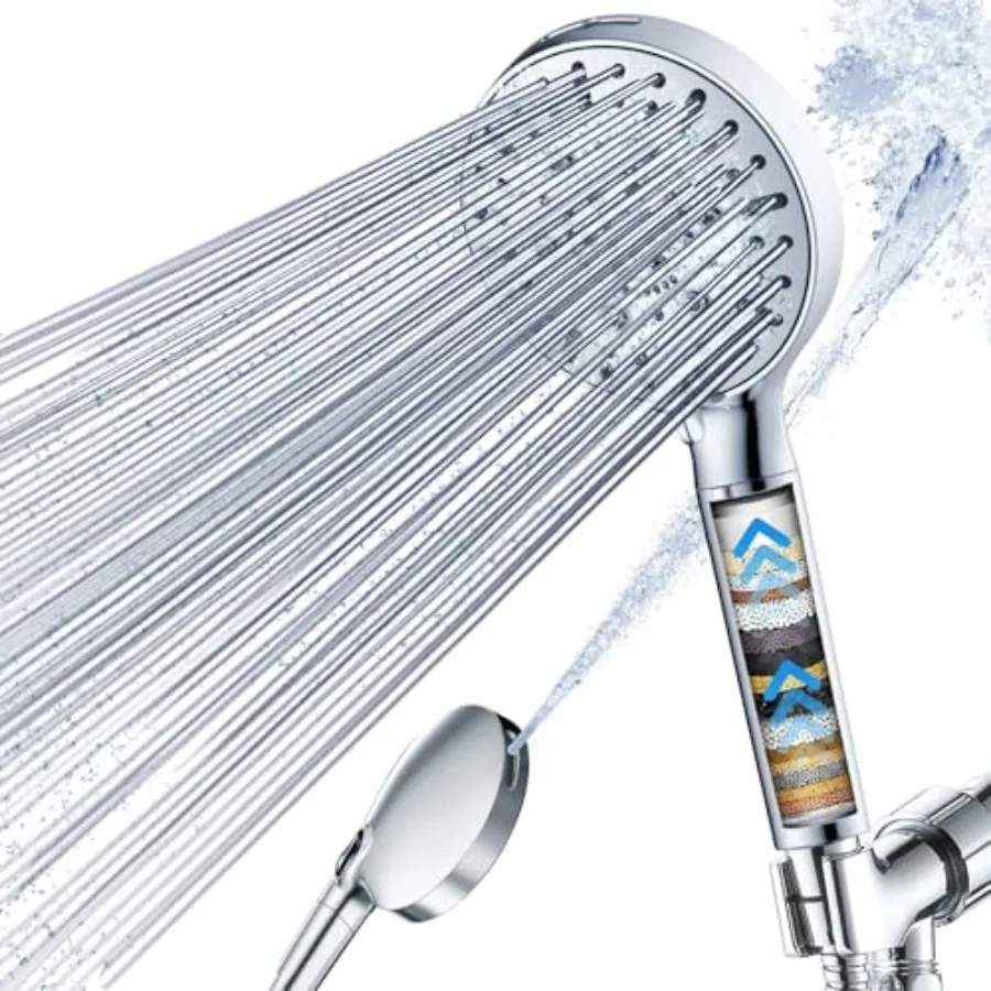 Shower Head, High Pressure Filtered Shower Head with Handheld for Hard Water. 7 Modes, Silver, LMTUSHS01
Shower Head, High Pressure Filtered Shower Head with Handheld for Hard Water. 7 Modes, Silver, LMTUSHS01