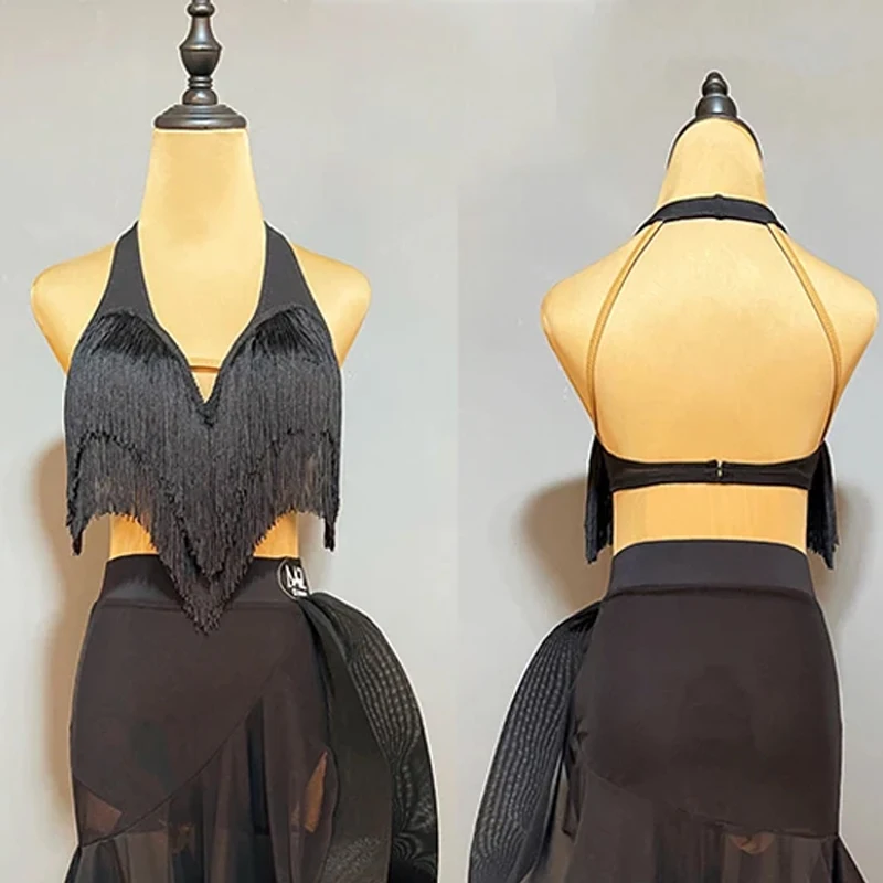 New Latin Dance Competition Costume Black Fringe Tops ChaCha Rumba Tango Performance Suit Women Modern Dancewear DL10882
New Latin Dance Competition Costume Black Fringe Tops ChaCha Rumba Tango Performance Suit Women Modern Dancewear DL10882