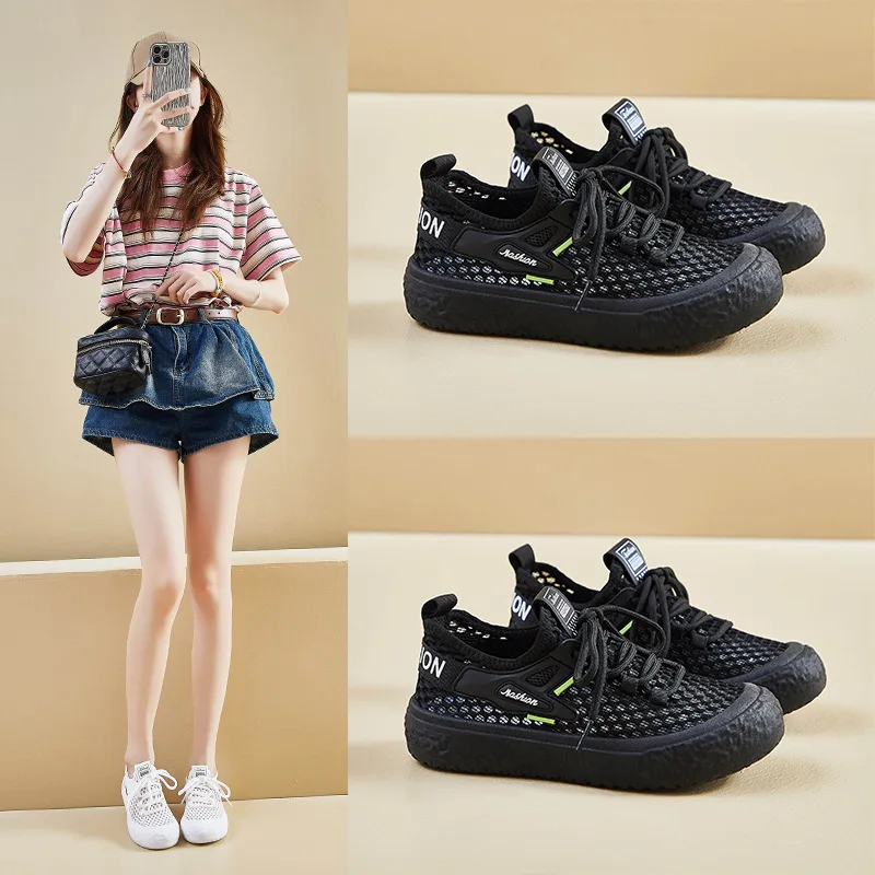 Женские повседневные туфли из вулканизированной сетки, дышащая спортивная обувь, женская летняя модная сетчатая однотонная женская обувь на толстой подошве
Женские повседневные туфли из вулканизированной сетки, дышащая спортивная обувь, женская летняя модная сетчатая однотонная женская обувь на толстой подошве