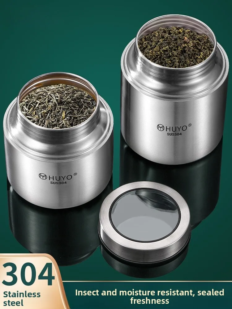 Small Sealed 304 Stainless Steel Tea Leaf Storage Canister Moisture Proof Household High End Loose Tea Canister Storage Box
Small Sealed 304 Stainless Steel Tea Leaf Storage Canister Moisture Proof Household High End Loose Tea Canister Storage Box