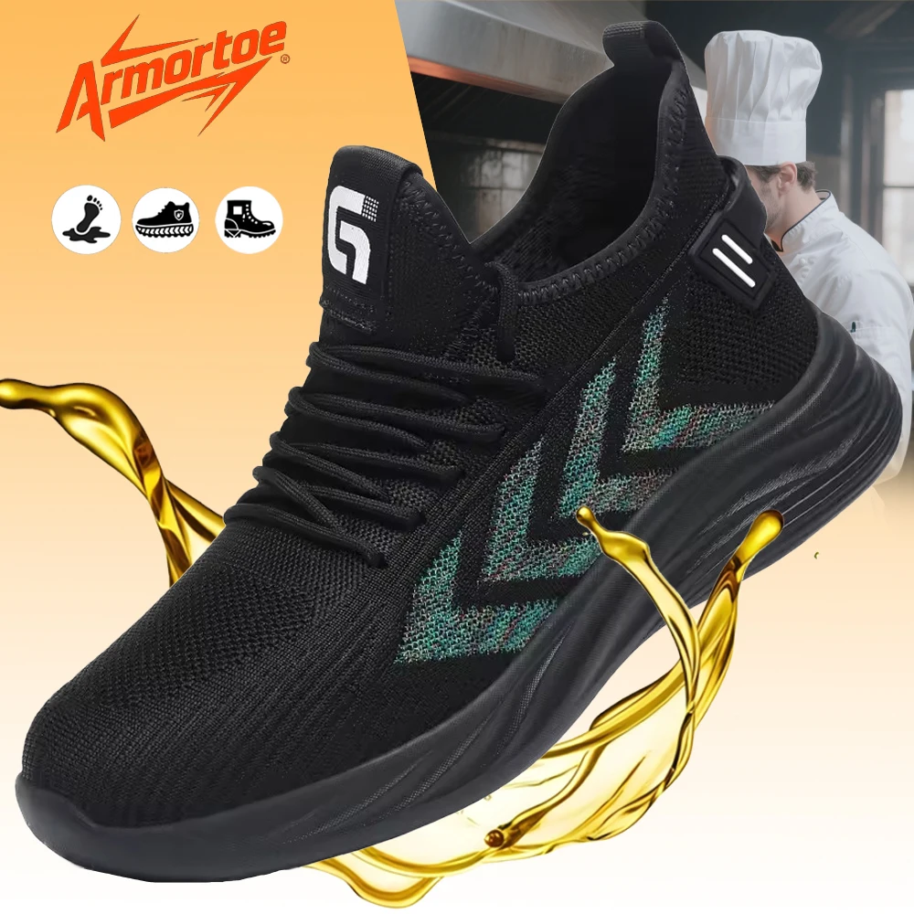 ArmorToe Chef Shoes Summer Breathable Model Work Shoes Wear-resistant Non-slip Shoes Waterproof Oilproof Lightweight #Armor5016
ArmorToe Chef Shoes Summer Breathable Model Work Shoes Wear-resistant Non-slip Shoes Waterproof Oilproof Lightweight #Armor5016