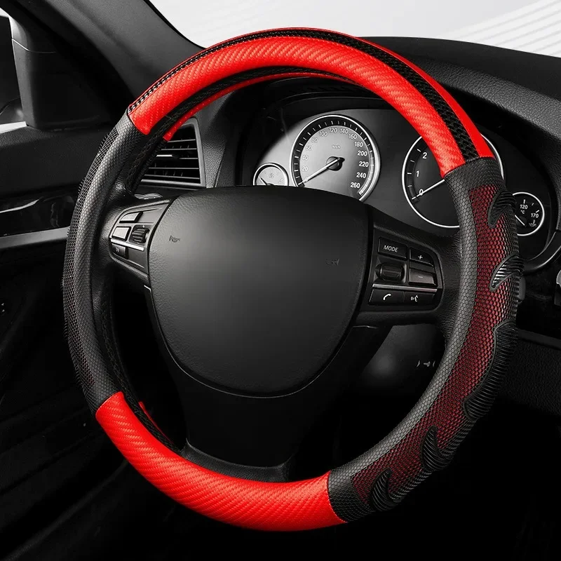 Carbon Fiber Car Steering Wheel Cover -Honeycomb Shaped Silicone Non-slip Pattern,Car Decoration Accessories Steering Wheel Case
Carbon Fiber Car Steering Wheel Cover -Honeycomb Shaped Silicone Non-slip Pattern,Car Decoration Accessories Steering Wheel Case