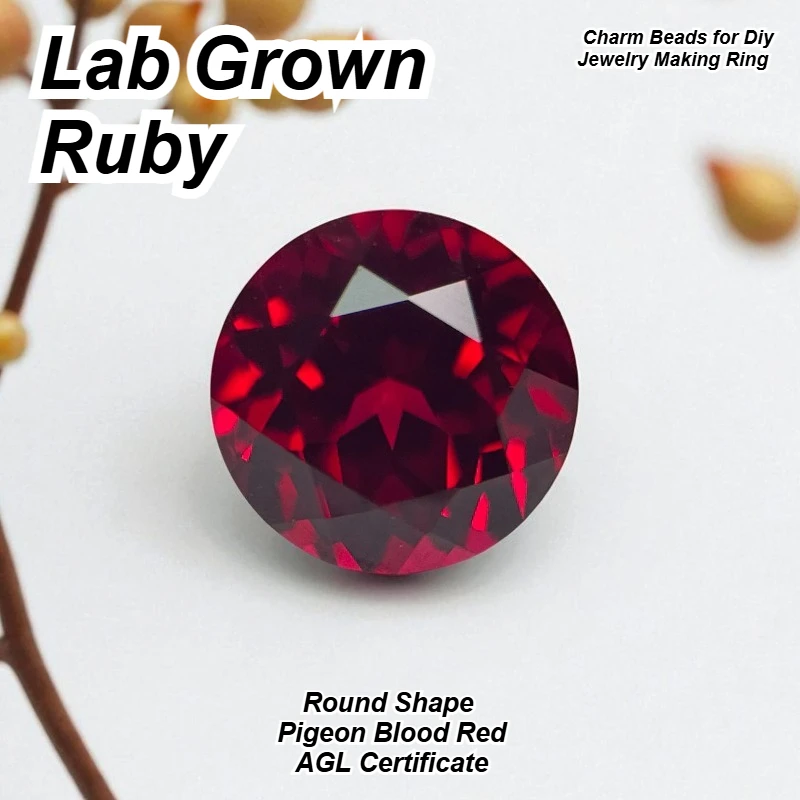 Top Quality Lab Grown Ruby Round Shape Pigeon Blood Red Charm Beads for Diy Jewelry Making Ring Selectable AGL Certificate
Top Quality Lab Grown Ruby Round Shape Pigeon Blood Red Charm Beads for Diy Jewelry Making Ring Selectable AGL Certificate