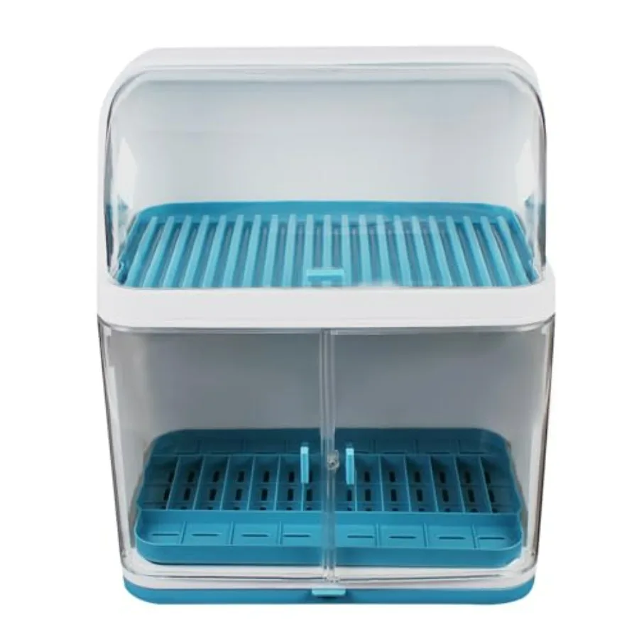 2-уровневая сушилка для посуды с крышкой и шкафом, вместимость 44 фунта, сушилка для столешницы из полипропилена и ПЭТ для тарелок, чашек, посуды — синяя и
2-уровневая сушилка для посуды с крышкой и шкафом, вместимость 44 фунта, сушилка для столешницы из полипропилена и ПЭТ для тарелок, чашек, посуды — синяя и