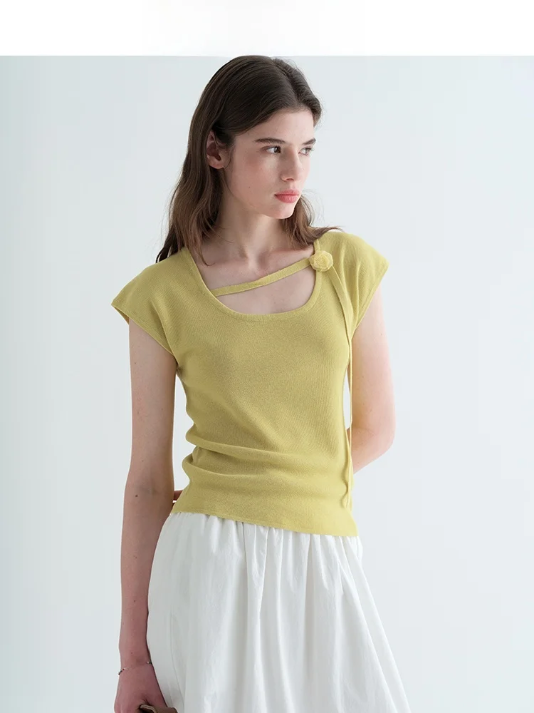 Spring 2026 Jiujiu Design Sensation Floral Knot Knitted Top Women's ort Sve Ele Versatile Faionable Breathable
Spring 2026 Jiujiu Design Sensation Floral Knot Knitted Top Women's ort Sve Ele Versatile Faionable Breathable