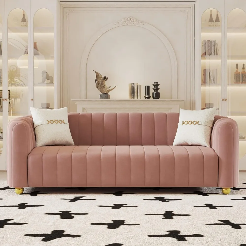 Mid-Century Modern Sofa, 84" Luxury Velvet Loveseat Sofa Couch Sectional Love Seat Sofa Couch with Gold Legs Upholstered Sofa
Mid-Century Modern Sofa, 84" Luxury Velvet Loveseat Sofa Couch Sectional Love Seat Sofa Couch with Gold Legs Upholstered Sofa