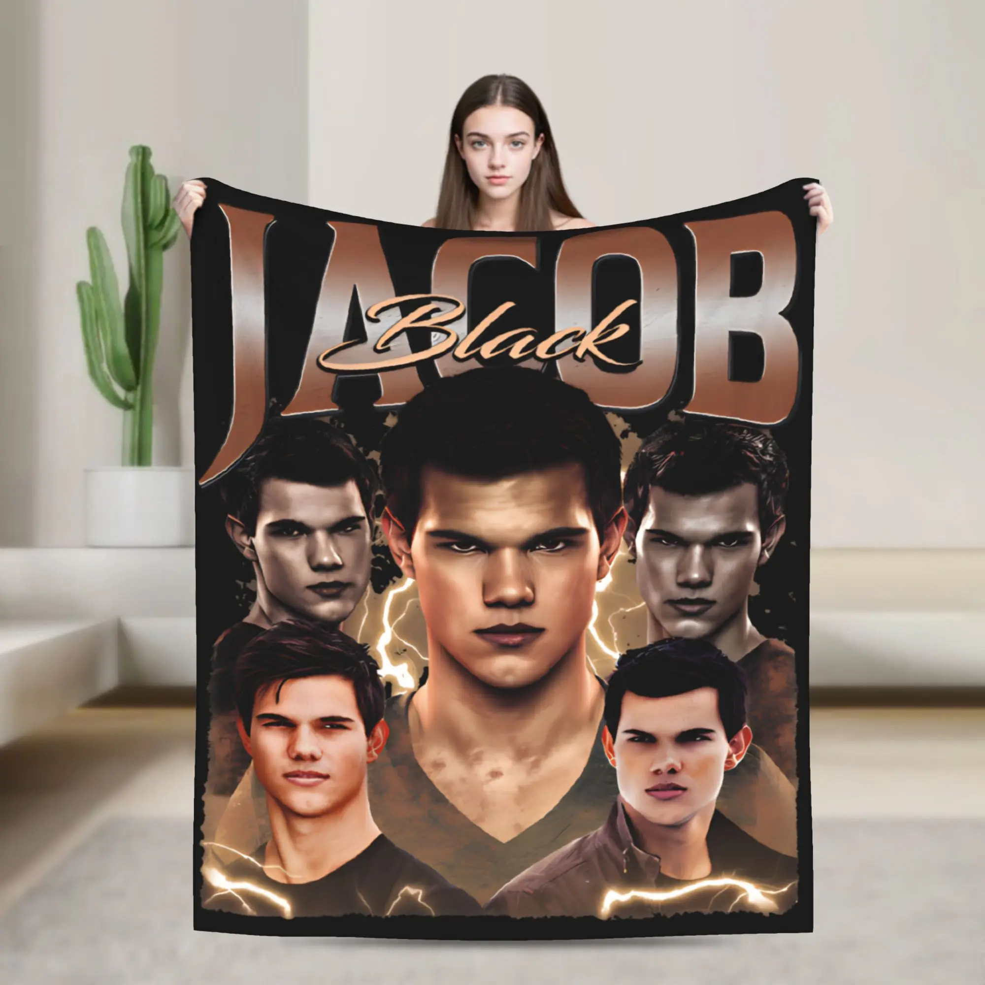 Twilight Jacob Black Cozy Blankets Novelty Travel Car Throw Blanket Home Decor Flannel Bedspread Sofa Bed Cover
Twilight Jacob Black Cozy Blankets Novelty Travel Car Throw Blanket Home Decor Flannel Bedspread Sofa Bed Cover