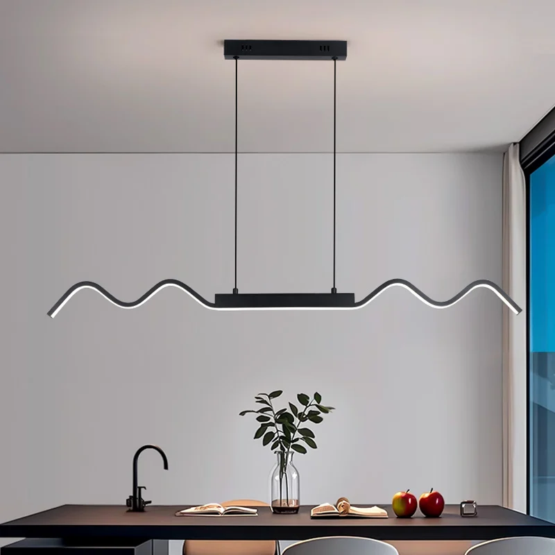 Chandelier Sleek Hanging Pendant Light LED Modern Ceiling Lamp Contemporary Aluminum Black Kitchen Dining Room Bedroom Lighting 
Chandelier Sleek Hanging Pendant Light LED Modern Ceiling Lamp Contemporary Aluminum Black Kitchen Dining Room Bedroom Lighting