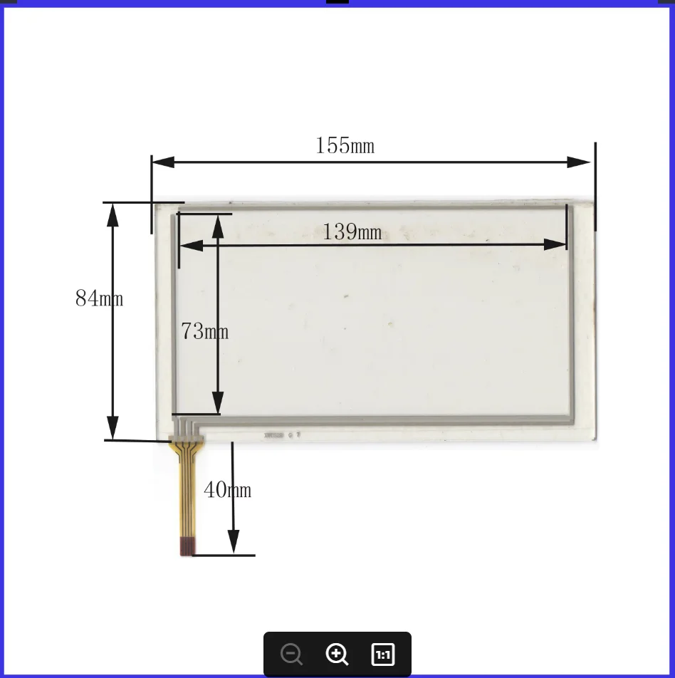 ZhiYuSun XWT528 6inch 4 wire TOUCH SCREEN 155*84mm for gps glass touch panel 155*84 this compatible
ZhiYuSun XWT528 6inch 4 wire TOUCH SCREEN 155*84mm for gps glass touch panel 155*84 this compatible