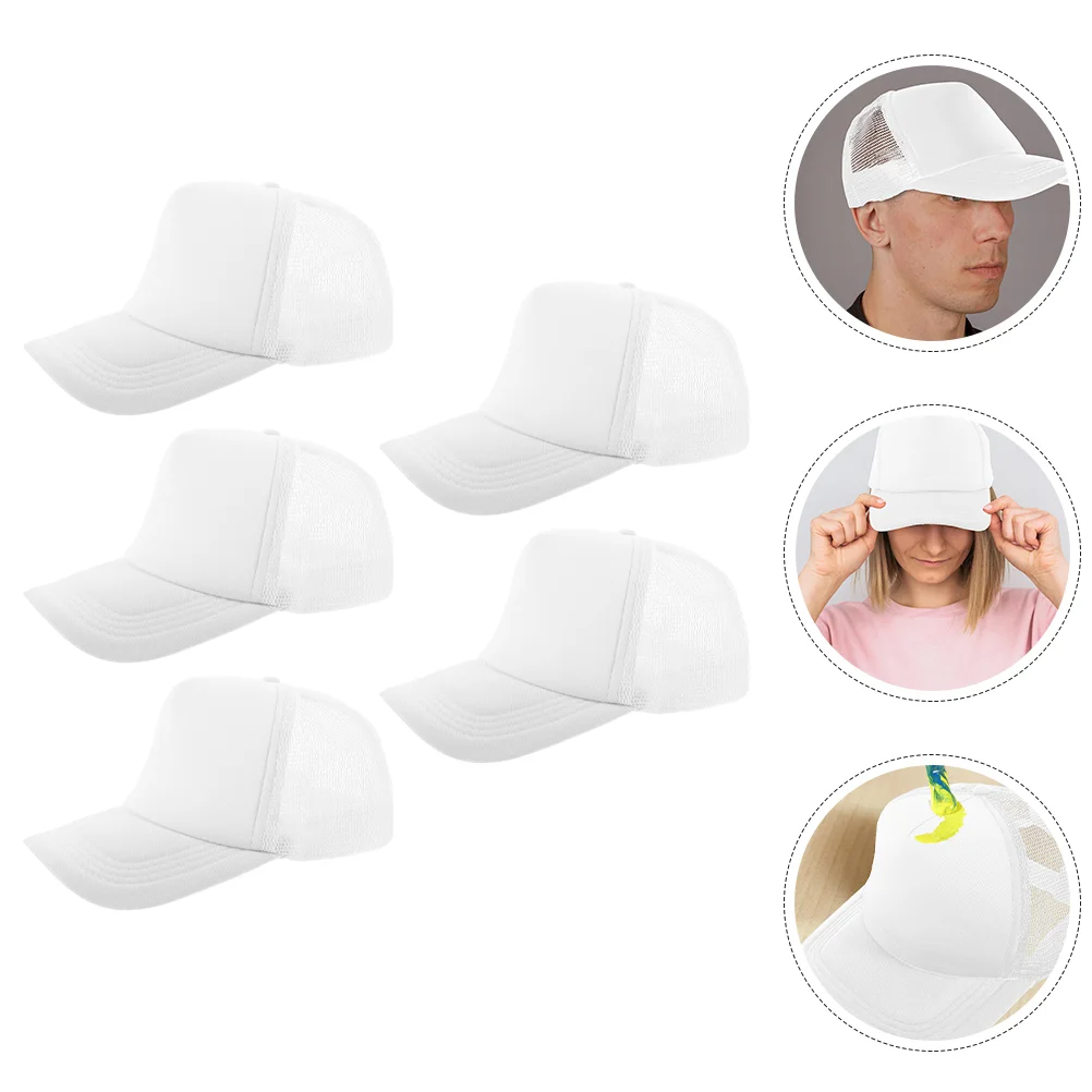 5 Pcs Hats Sublimated Baseball Cap DIY Caps Blank for Heat Transfer Universal White Men and Women
5 Pcs Hats Sublimated Baseball Cap DIY Caps Blank for Heat Transfer Universal White Men and Women
