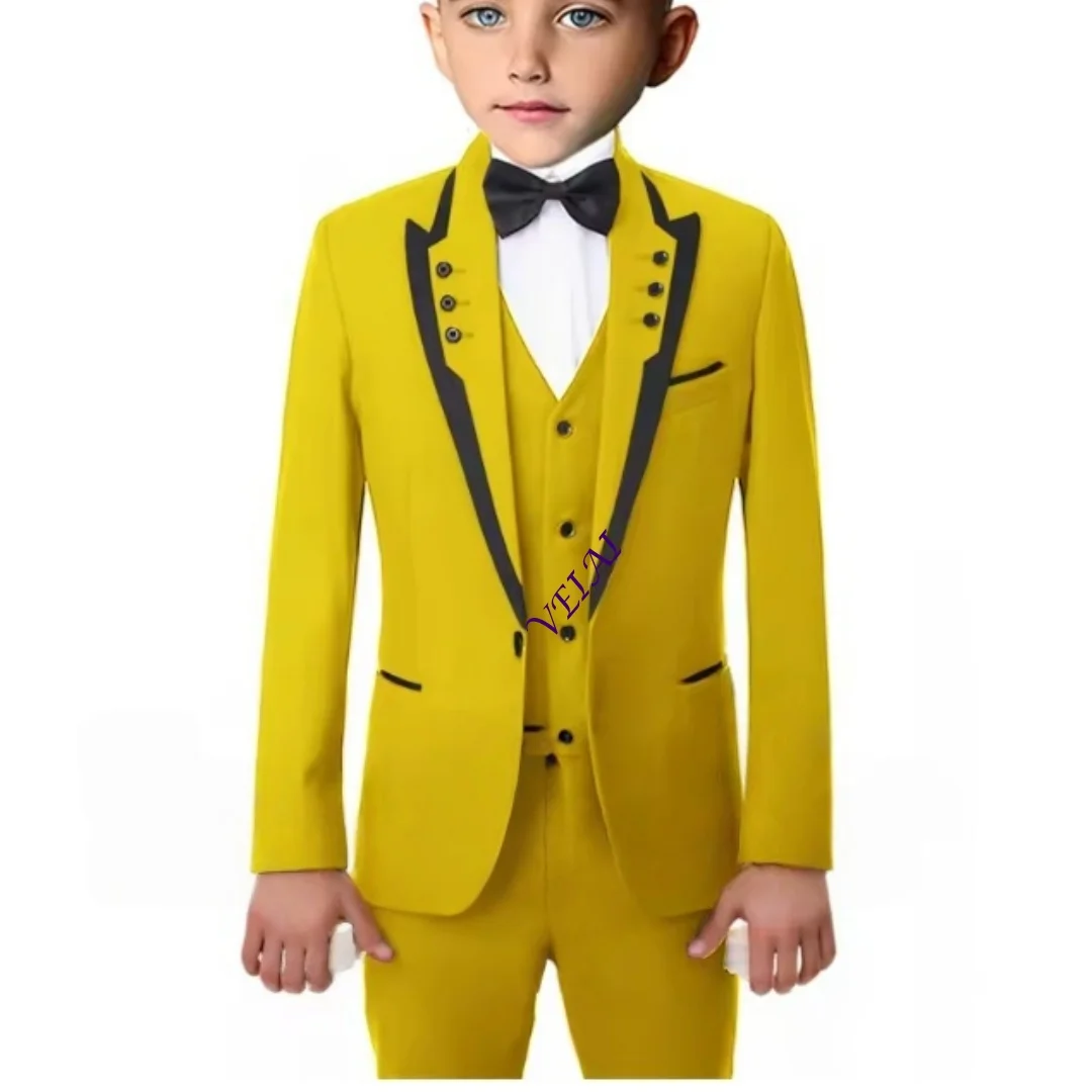Formal Boys Suit Wedding Tuxedo Fashion Jacket Vest Pants Bow Tie 4 Pieces Set Blazer Custom Clothes Kids Suits
Formal Boys Suit Wedding Tuxedo Fashion Jacket Vest Pants Bow Tie 4 Pieces Set Blazer Custom Clothes Kids Suits