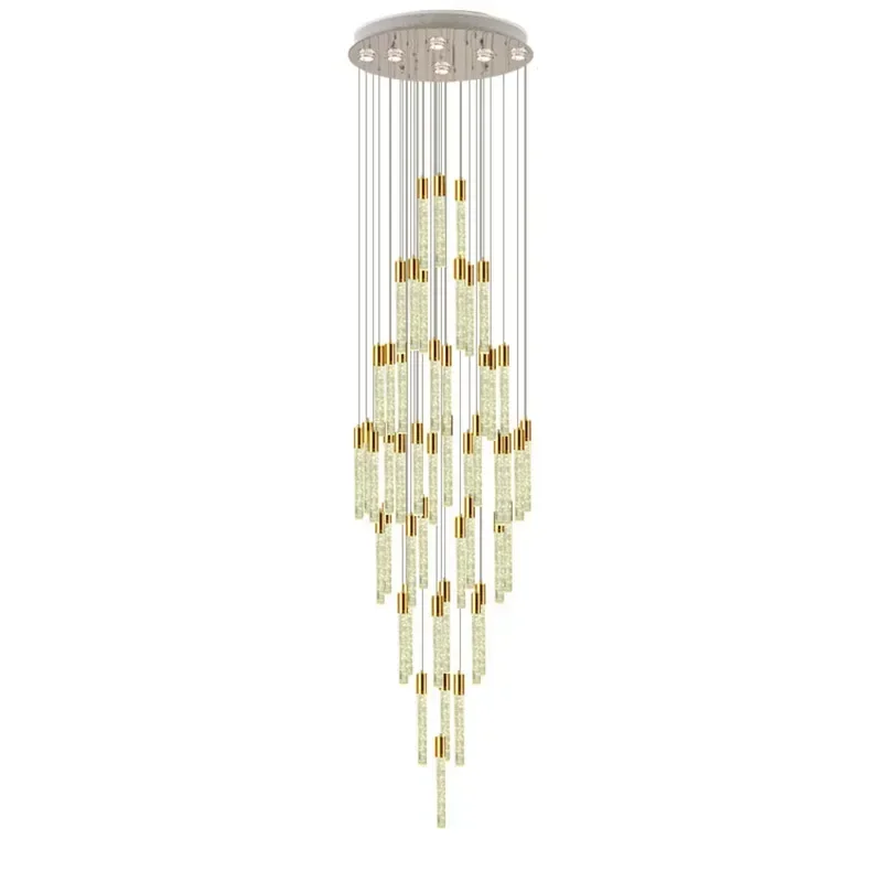 Modern LED Crystal Chandelier Long Staircase Light Fixture Luxury Hanging Lamp for Hotel Villa Bedroom Loft
Modern LED Crystal Chandelier Long Staircase Light Fixture Luxury Hanging Lamp for Hotel Villa Bedroom Loft