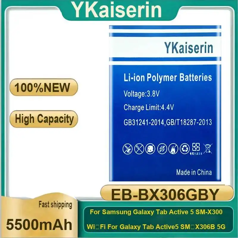 Аккумулятор для планшета EB-BX306GBY 5500 мАч для Samsung Galaxy Tab Active 5 SM-X300 Wi‑Fi, для Galaxy Tab Active5 SM‑X306B 5G
Аккумулятор для планшета EB-BX306GBY 5500 мАч для Samsung Galaxy Tab Active 5 SM-X300 Wi‑Fi, для Galaxy Tab Active5 SM‑X306B 5G