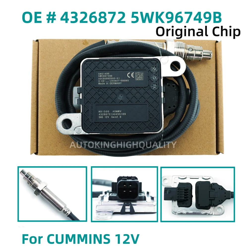 High Quality Chips 4326872 5WK96749B 5WK96749 for NGK Probe Nitrogen Oxide Nox Sensor 2872942NX For Cummins Engine SNS 12V
High Quality Chips 4326872 5WK96749B 5WK96749 for NGK Probe Nitrogen Oxide Nox Sensor 2872942NX For Cummins Engine SNS 12V