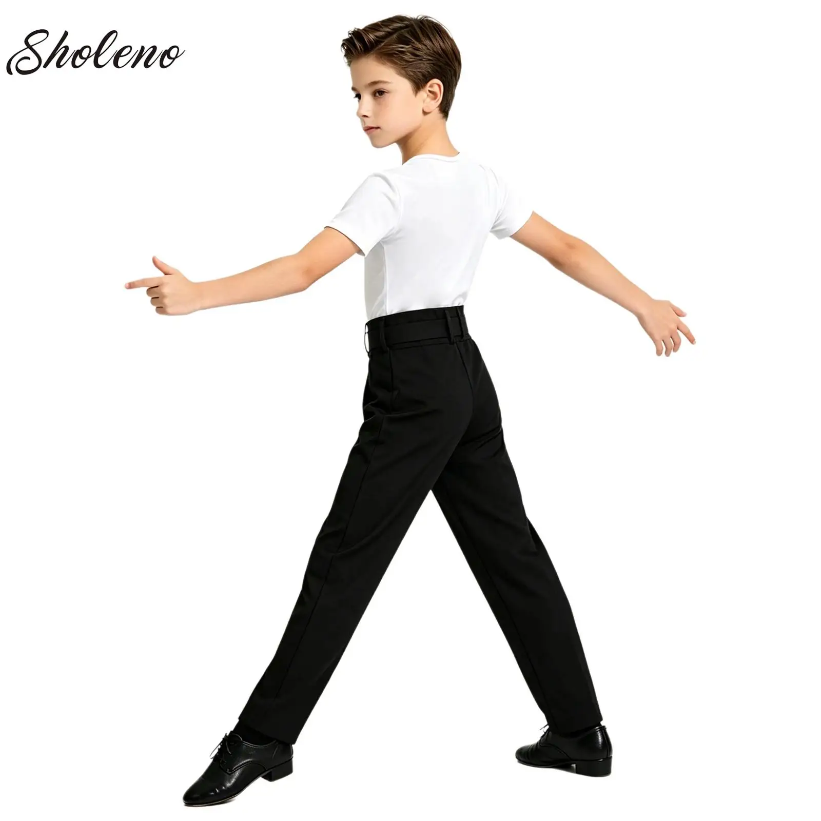 Kids Boys Latin Dane Performance Costume Short Sleeve Tops Pants Belt Suit Ballroom Tango Dance Clothes Children Practice Wear
Kids Boys Latin Dane Performance Costume Short Sleeve Tops Pants Belt Suit Ballroom Tango Dance Clothes Children Practice Wear