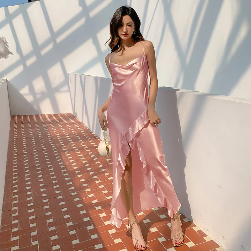 New Fashion Woman Spring Summer Sexy Low Cut V-Neck High Slit Slip Dress Office Lady Nightclub Casual Skirt Girl Party Clothing
New Fashion Woman Spring Summer Sexy Low Cut V-Neck High Slit Slip Dress Office Lady Nightclub Casual Skirt Girl Party Clothing