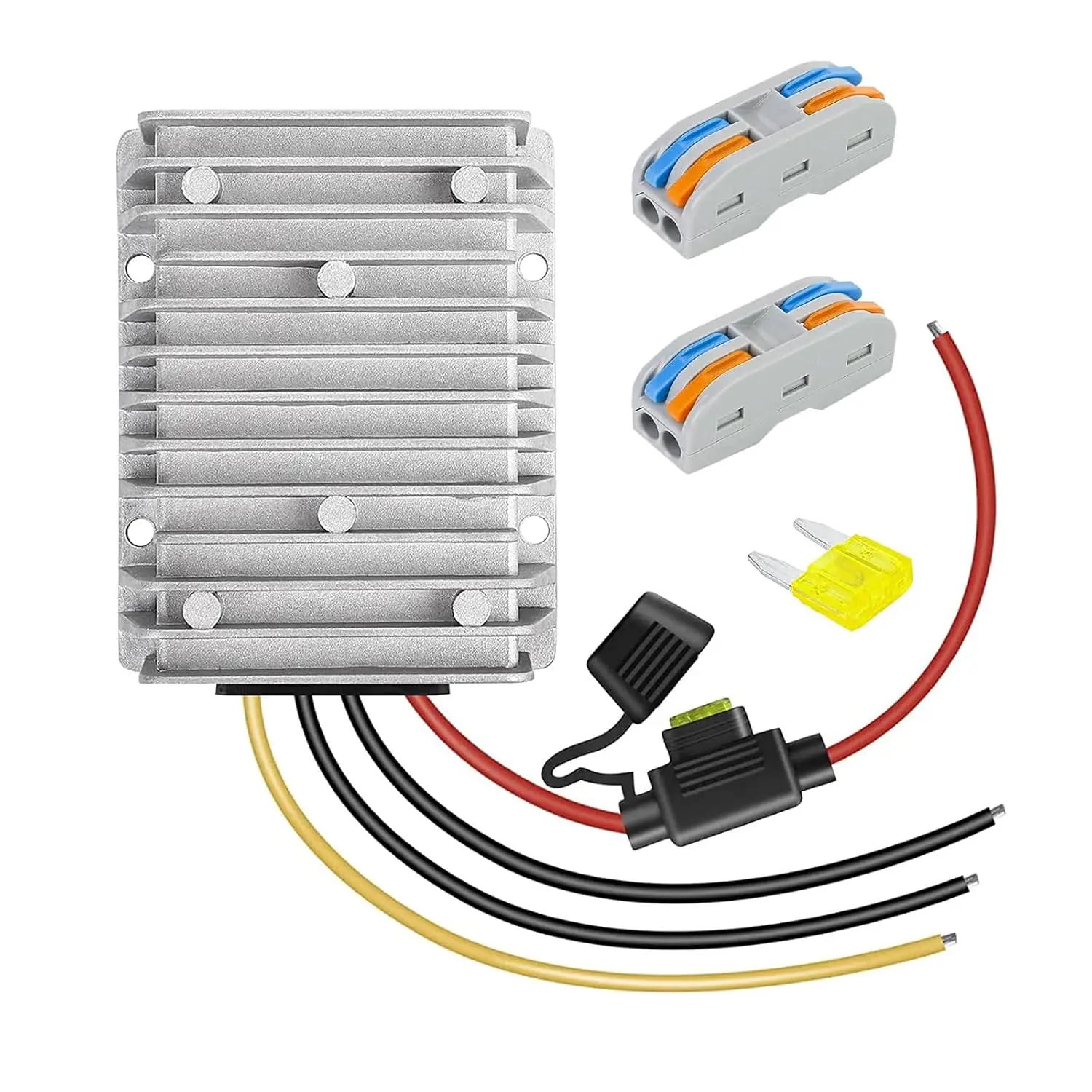 DC 8V-48V to 12V Voltage Converter with Fuse Waterproof Step Down Regulator Power Transformer for Golf Cart DC 12V/24V to 5V
DC 8V-48V to 12V Voltage Converter with Fuse Waterproof Step Down Regulator Power Transformer for Golf Cart DC 12V/24V to 5V