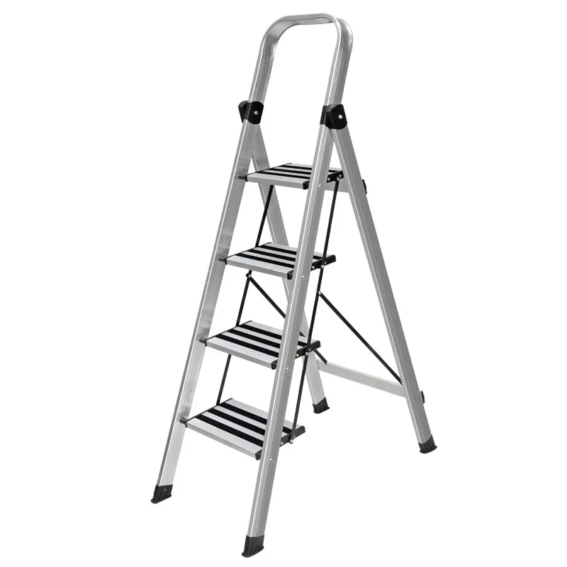 Ladder Aluminum alloy household herringbone ladder Indoor thickened telescopic folding ladder Multifunctional four or five steps
Ladder Aluminum alloy household herringbone ladder Indoor thickened telescopic folding ladder Multifunctional four or five steps