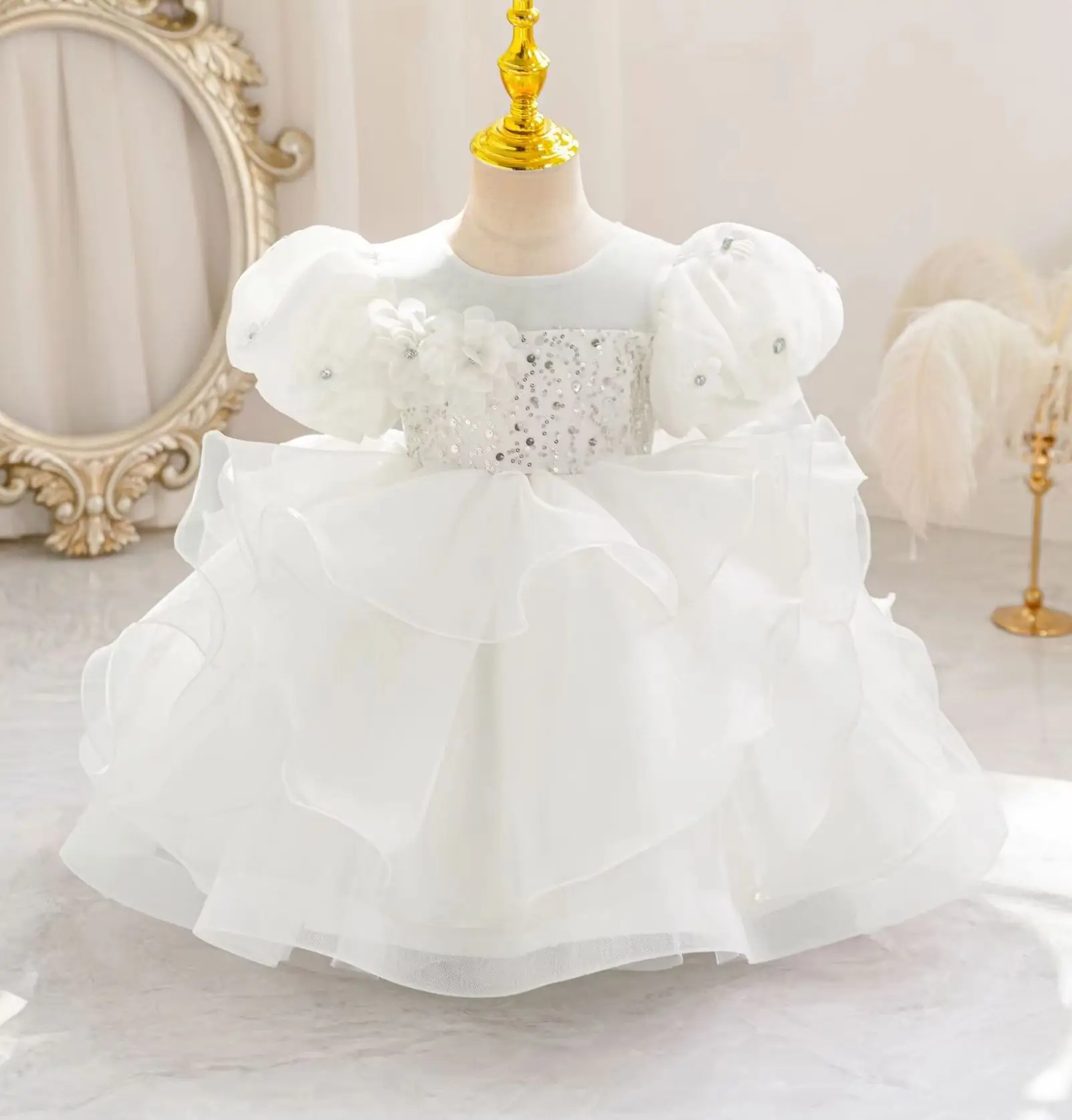 Baby Girls' Princess Dresses Sequins Flower Girl 1st Birthday Dress Kids' Festive Clothes Tutu Ball Gown
Baby Girls' Princess Dresses Sequins Flower Girl 1st Birthday Dress Kids' Festive Clothes Tutu Ball Gown
